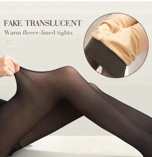 Solid color warm large size all-in-one slimming pantyhose